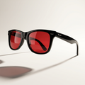 Red Tinted Anti-Blue Light Glasses (Black Frame)