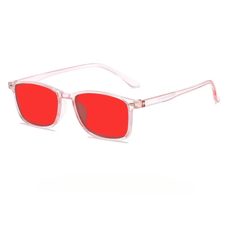 Red Tinted Anti-Blue Light Glasses (Pink-Red Frame)
