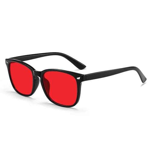 Red Tinted Anti-Blue Light Glasses (Black Frame)