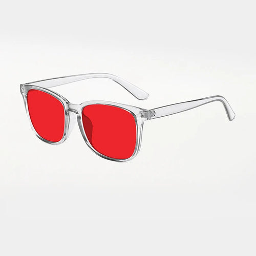 Red Tinted Anti-Blue Light Glasses (Clear Frame)