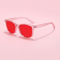 Red Tinted Anti-Blue Light Glasses (Pink-Red Frame)
